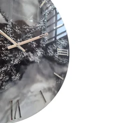 Orologi Da Parete Moderni-Selezionato da Mazzolaluce Orologio da parete 40cm smoke nero bianco in resina moderno