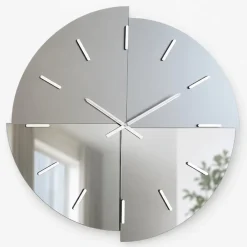 Orologi Da Parete Moderni-Selezionato da Mazzolaluce Orologio da parete 60 cm specchio fume lucido e satinato design moderno