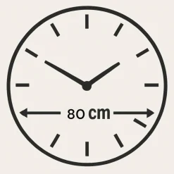 Orologi Da Parete Moderni-Selezionato da Mazzolaluce Orologio da parete 80cm specchiato fume effetto marmo grigio scuro