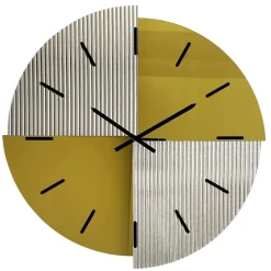 Orologi Da Parete Moderni-Selezionato da Mazzolaluce Orologio da parete 60 cm specchio cannettato e oro design moderno elegante
