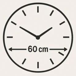 Orologi Da Parete Moderni-Selezionato da Mazzolaluce Orologio da parete 60 cm specchio fume effetto marmo grigio scuro rotondo