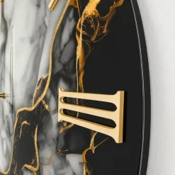 Orologi Da Parete Moderni-Selezionato da Mazzolaluce Orologio da parete da salone 80cm resina effetto marmo