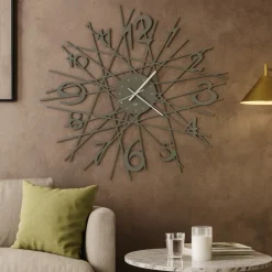 Orologi Da Parete Moderni-Selezionato da Mazzolaluce Orologio da parete design fili colore fango moderno 70cm