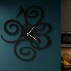 Orologi Da Parete Moderni-Selezionato da Mazzolaluce Orologio da parete design metallo nero numeri moderni