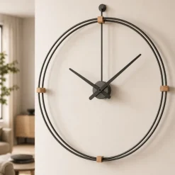 Orologi Da Parete Moderni-Selezionato da Mazzolaluce Orologio da parete design moderno rotondo tortora 60cm