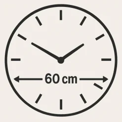 Orologi Da Parete Moderni-Selezionato da Mazzolaluce Orologio da parete design moderno rotondo tortora 60cm