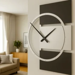 Orologi Da Parete Moderni-Selezionato da Mazzolaluce Orologio da parete design moderno legno nero grigio