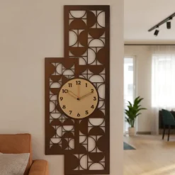 Orologi Da Parete Moderni-Selezionato da Mazzolaluce Orologio da parete design moderno caramello e oro laccato
