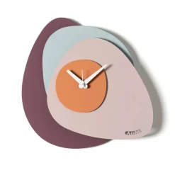 Orologi Da Parete Moderni-Selezionato da Mazzolaluce Orologio da parete design moderno viola cenere e pesca