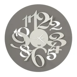 Orologi Da Parete Moderni-Selezionato da Mazzolaluce Orologio da parete design rotondo metallo colore fango avorio moderno