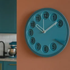 Orologi Da Parete Moderni-Selezionato da Mazzolaluce Orologio da parete design telefono blu rotondo