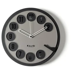 Orologi Da Parete Moderni-Selezionato da Mazzolaluce Orologio da parete design telefono rotondo nero e fango