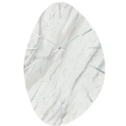 Orologi Da Parete Moderni-Selezionato da Mazzolaluce Orologio da parete design 72x110 resina effetto marmo bianco grigio