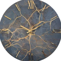 Orologi Da Parete Moderni-Selezionato da Mazzolaluce Orologio da parete effetto marmorizzato 40cm tondo in resina nero