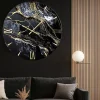 Orologi Da Parete Moderni-Selezionato da Mazzolaluce Orologio da parete effetto marmo 60cm particolare nero oro