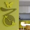 Orologi Da Parete Moderni-Selezionato da Mazzolaluce Orologio da parete farfalle legno colore verde oliva