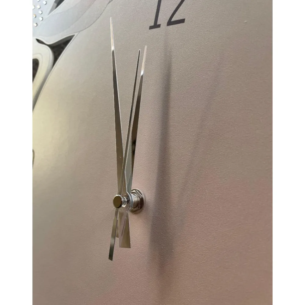 Orologi Da Parete Moderni-Bongelli Preziosi Orologio da parete fiore moderno cipria con strass