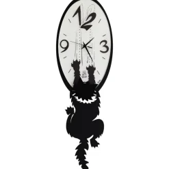 Orologi Da Parete Moderni-Selezionato da Mazzolaluce Orologio da parete gatto nero design moderno