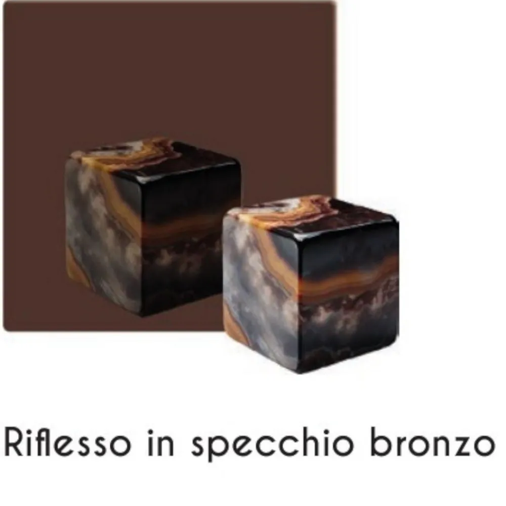 Orologi Da Parete Moderni-Selezionato da Mazzolaluce Orologio da parete grande 80cm in vetro bronzo design moderno