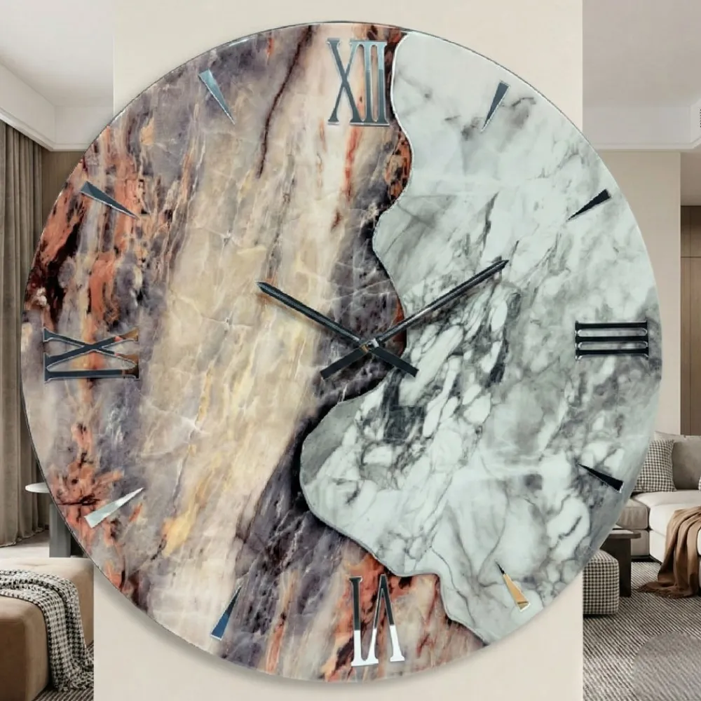 Orologi Da Parete Moderni-Selezionato da Mazzolaluce Orologio da parete grande 80 cm rotondo resina per soggiorno