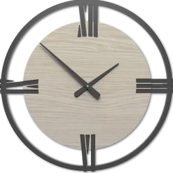 Orologi Da Parete Moderni-Selezionato da Mazzolaluce Orologio da parete grande 60cm rovere breeze rotondo design moderno