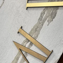 Orologi Da Parete Moderni-Selezionato da Mazzolaluce Orologio da parete grande 80cm tondo con carta da parati oro
