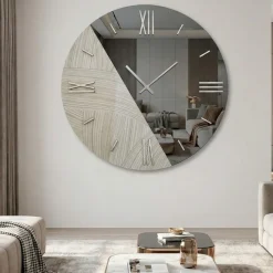 Orologi Da Parete Moderni-Selezionato da Mazzolaluce Orologio da parete grande design 100cm specchio carta da parati