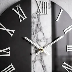 Orologi Da Parete Moderni-Selezionato da Mazzolaluce Orologio da parete grandi dimensioni specchio fume resina marmo grigio
