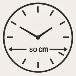 Orologi Da Parete Moderni-Selezionato da Mazzolaluce Orologio da parete grandi dimensioni specchio fume resina marmo grigio