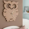 Orologi Da Parete Moderni-Selezionato da Mazzolaluce Orologio da parete gufino metallo beige moderno per cucina