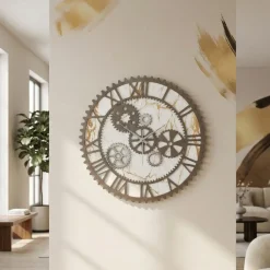 Orologi Da Parete Moderni-Bongelli Preziosi Orologio da parete ingranaggi marmo moderno
