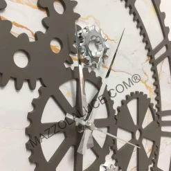 Orologi Da Parete Moderni-Bongelli Preziosi Orologio da parete ingranaggi marmo moderno