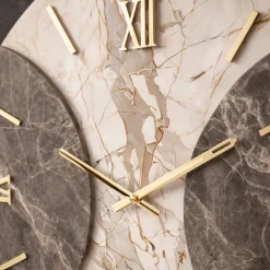 Orologi Da Parete Moderni-Selezionato da Mazzolaluce Orologio da parete in resina rotondo effetto marmo 40cm