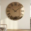 Orologi Da Parete Moderni-Selezionato da Mazzolaluce Orologio da parete in vetro bronzo 80cm rotondo per soggiorno