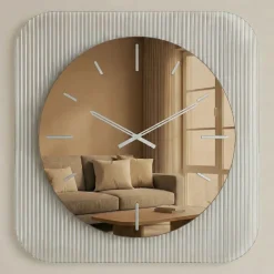 Orologi Da Parete Moderni-Selezionato da Mazzolaluce Orologio da parete in vetro 50cm specchjio bronzo design moderno