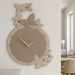 Orologi Da Parete Moderni-Selezionato da Mazzolaluce Orologio da parete legno colore tortora
