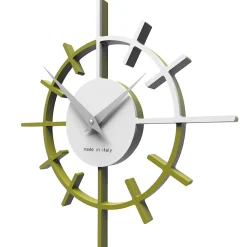 Orologi Da Parete Moderni-Selezionato da Mazzolaluce Orologio da parete legno colore verde oliva