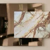 Orologi Da Parete Moderni-Selezionato da Mazzolaluce Orologio da parete lux bronzo 73x60 effetto marmo specchio
