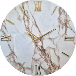 Orologi Da Parete Moderni-Selezionato da Mazzolaluce Orologio da parete marmy 40cm tondo in resina dettagli oro