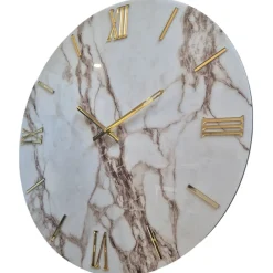 Orologi Da Parete Moderni-Selezionato da Mazzolaluce Orologio da parete marmy 40cm tondo in resina dettagli oro