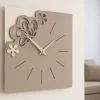 Orologi Da Parete Moderni-Selezionato da Mazzolaluce Orologio da parete merletto caffelatte quadrato moderno