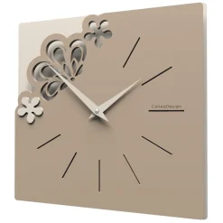 Orologi Da Parete Moderni-Selezionato da Mazzolaluce Orologio da parete merletto caffelatte quadrato moderno