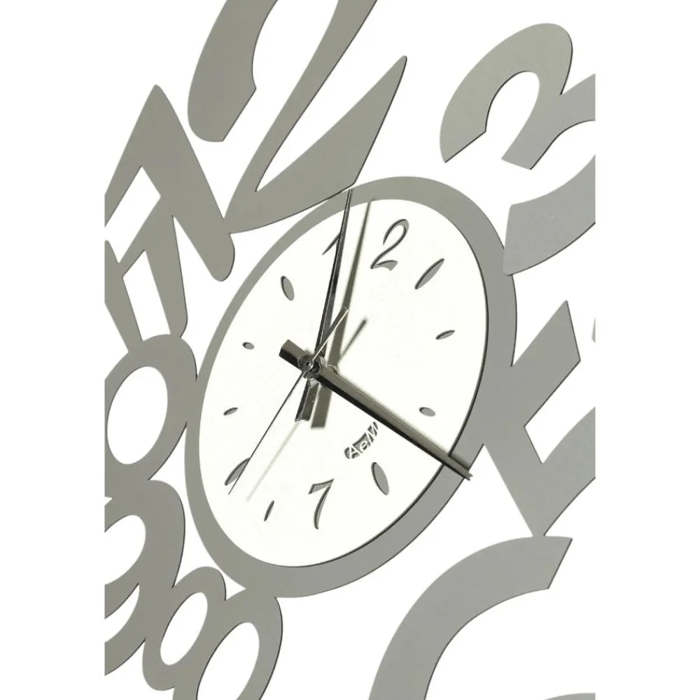 Orologi Da Parete Moderni-Selezionato da Mazzolaluce Orologio da parete metallo fango e avorio design numeri moderni