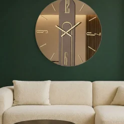Orologi Da Parete Moderni-Selezionato da Mazzolaluce Orologio da parete mistica 60cm vetro bronzo design moderno