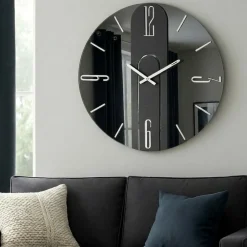 Orologi Da Parete Moderni-Selezionato da Mazzolaluce Orologio da parete mistica vetro fume 60cm tondo design moderno
