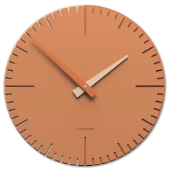 Orologi Da Parete Moderni-Selezionato da Mazzolaluce Orologio da parete moderno arancione legno taglio laser
