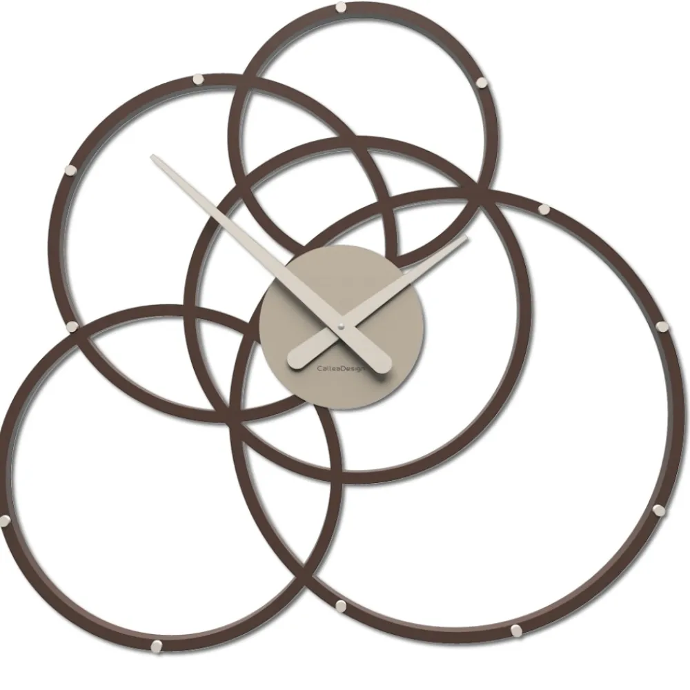 Orologi Da Parete Moderni-Selezionato da Mazzolaluce Orologio da parete moderno cioccolato e tortora