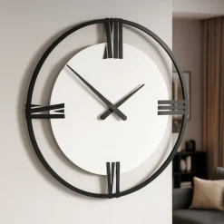 Orologi Da Parete Moderni-Selezionato da Mazzolaluce Orologio da parete moderno 30cm bianco rotondo