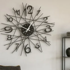 Orologi Da Parete Moderni-Selezionato da Mazzolaluce Orologio da parete moderno design fili nero