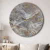 Orologi Da Parete Moderni-Selezionato da Mazzolaluce Orologio da parete moderno effetto marmo dettagli foglia oro 80cm